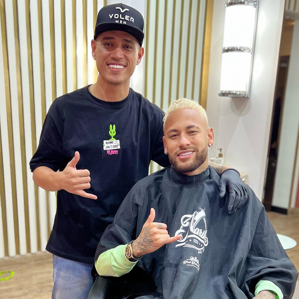 Neymar platina cabelo na Copa do Mundo — Foto: Reprodução/Instagram 
