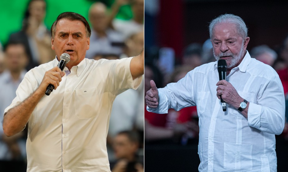 Bolsonaro e Lula em eventos com apoiadores
