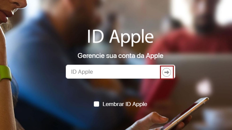 Realizando o login na página da ID Apple — Foto: Beatriz Maxima/TechTudo