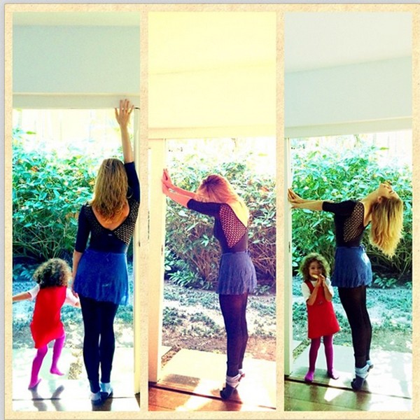 Letícia Spiller faz dança ao lado da filha (Foto: Reprodução/Instagram)