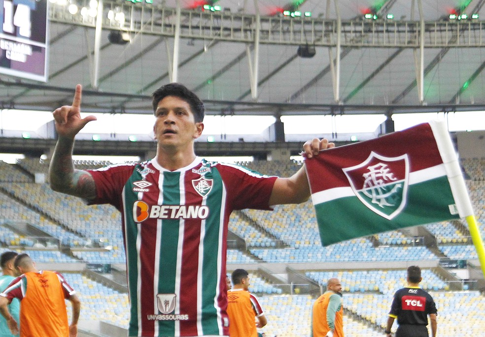 Fluminense x São Paulo: Cano — Foto: André Durão