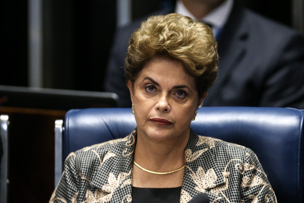A ex-presidente Dilma Rousseff, no Senado, em 2016 — Foto: Dida Sampaio/Estadão Conteúdo