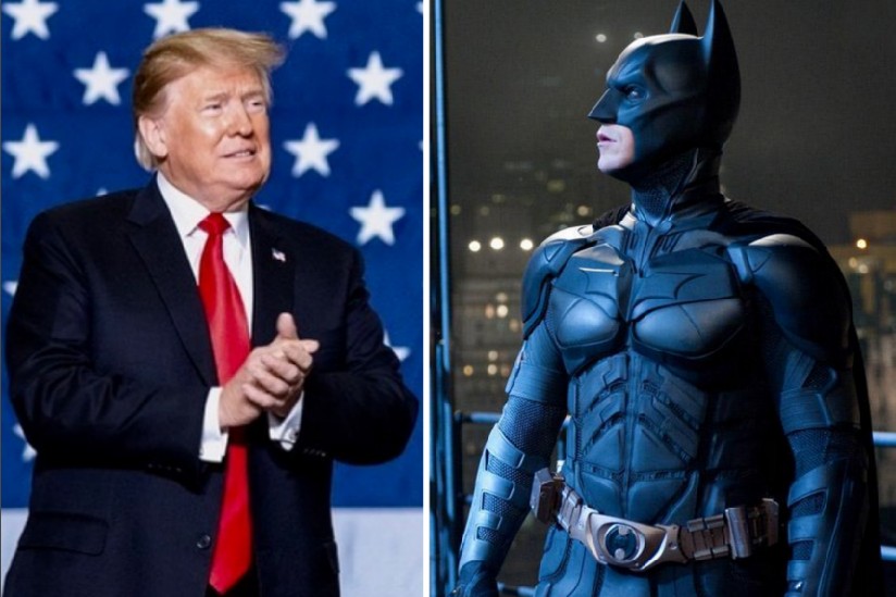 O presidente dos EUA, Donald Trump, e o ator Christian Bale no papel do herói Batman (Foto: Instagram/Reprodução)