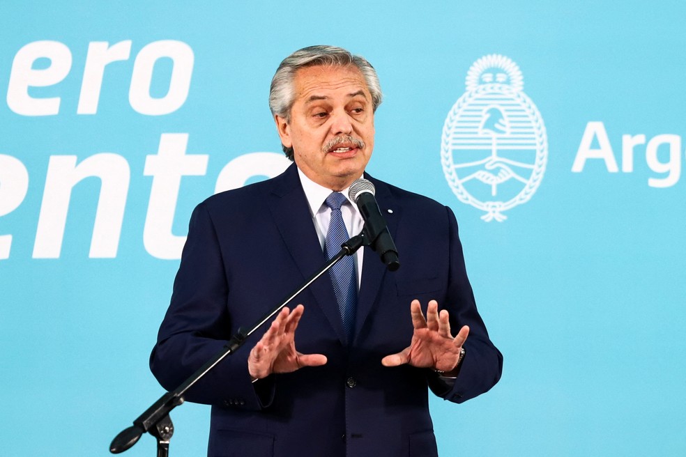 Imagem de Alberto Fernández, presidente da Argentina, em 3 de agosto de 2022 — Foto: REUTERS/Matias Baglietto