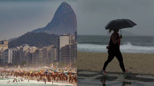 Temperatura cai 10 graus no Rio após fim de semana de sol e praias lotadas