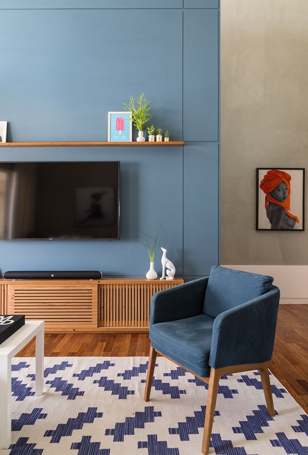 Painel para TV: 8 jeitos de inserir a televisão na decoração (Foto: Reprodução/Divulgação)