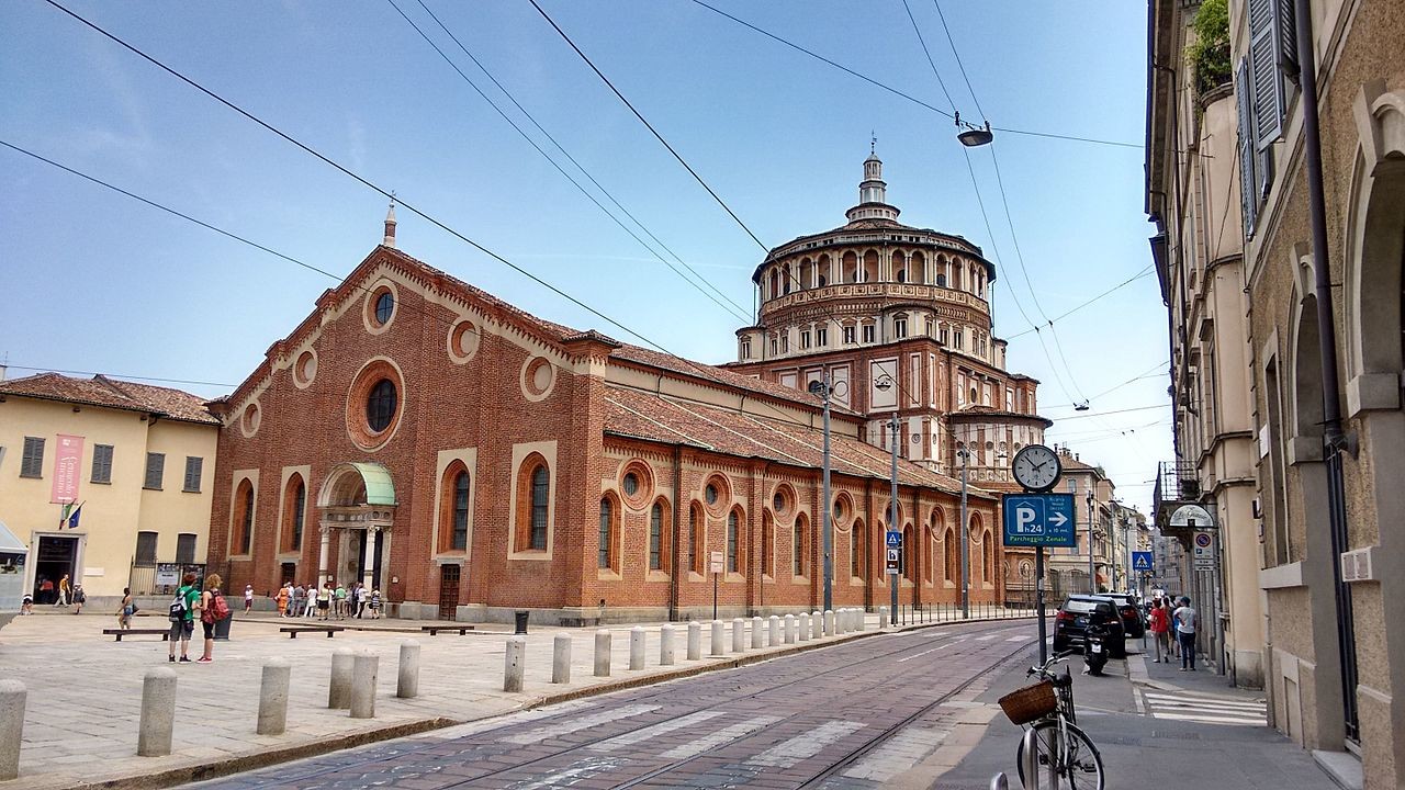 A Última Ceia, afresco famosíssimo de Leonardo da Vinci, está localizado na Igreja Santa Maria delle Grazie em Milão  (Foto: Brgilo / Wikimedia Commons)