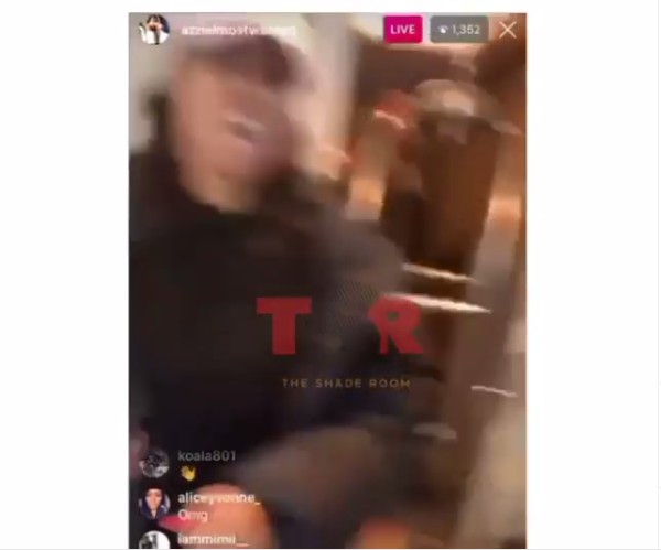 Uma cena do vídeo da briga entre as duas namoradas do rapper R. Kelly (Foto: Instagram)