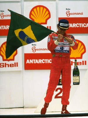 Ayrton Senna - GP do Brasil de 1991 (Foto: Getty Images)