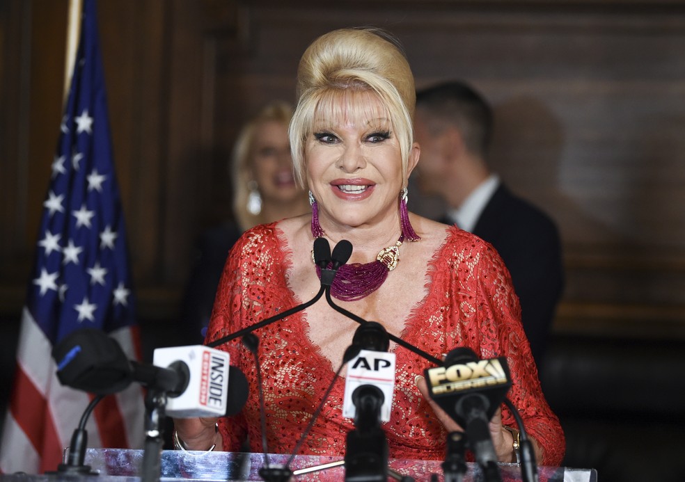 Ivana Trump participa de evento de lançamento de uma nova dieta em 2018 em Nova York — Foto: Evan Agostini/Invision/AP