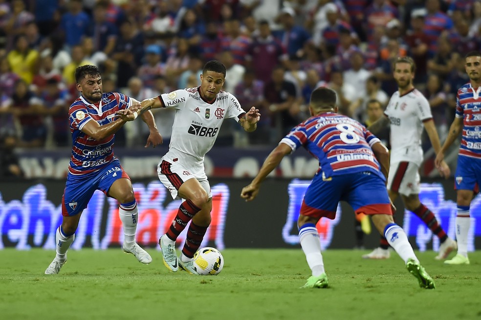 Jo&atilde;o Gomes fez sua pior partida pelo Flamengo em 2022 &mdash; Foto: Marcelo Cortes/Flamengo