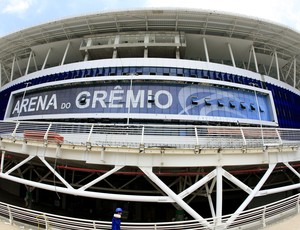 Letreiro pronto na Arena do Grêmio (Foto: Wesley Santos / Press Digital)