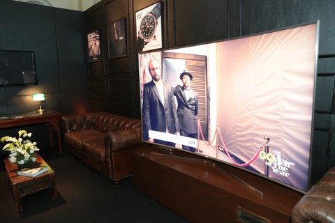 A tv SUHD da Samsung foi um dos destaques do lounge, com suas imponentes 88 polegadas