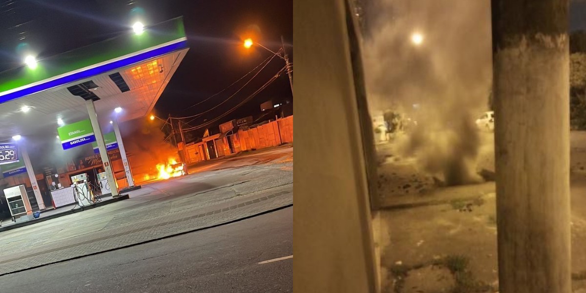 Autoridades investigam incêndio que destruiu 5 carros, explodiu bueiros e causou pânico no litoral de SP