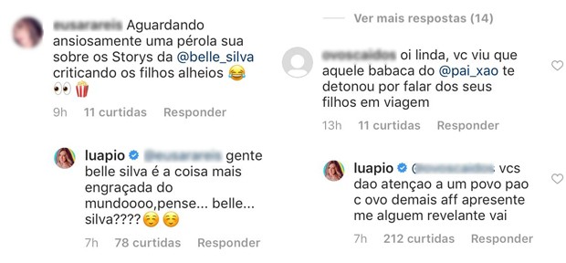 Respostas de Luana Piovani (Foto: Reprodução/Instagram)