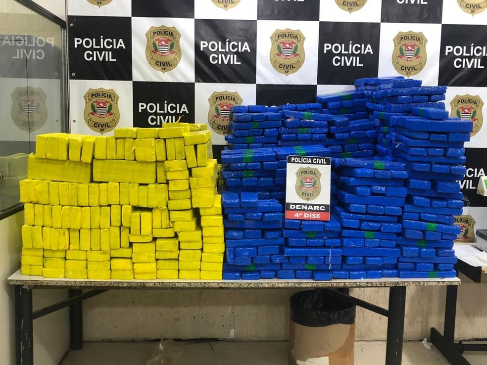 Apreensão da droga foi na última terça-feira (6), no bairro Jardim Continental, em Marília (SP) — Foto: SSP/Divulgação