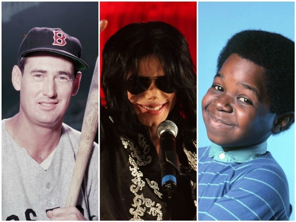 Ted Williams, Michael Jackson e Gary Coleman (Foto: Getty Images)