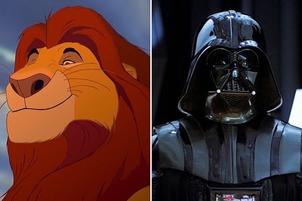 Mufasa e Darth Vader são dois dos pais mais famosos da história do cinema (Foto: Reprodução)