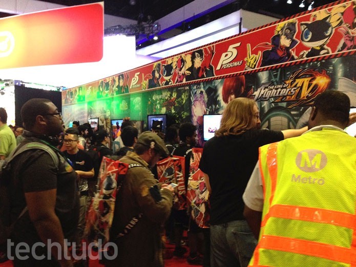 Persona 5 no estande da Atlus durante a E3 2015 (Foto: Felipe Vinha/TechTudo)