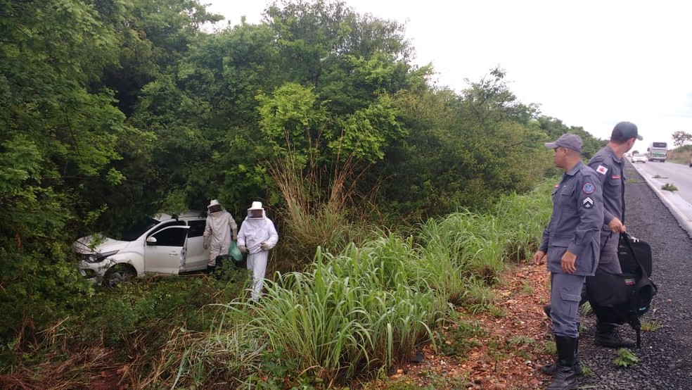 Militares foram acionados para o socorro das vÃ­timas  â Foto: Corpo de Bombeiros/DivulgaÃ§Ã£o