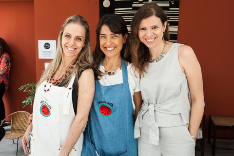 Com mediação de Ana Paula Pontes, editora-chefe da Crescer, Camila Kirmayr e Gabriela Kirmayr comandaram o workshop mais fofo do dia: "Oficina de nutrição para pais e filhos"
