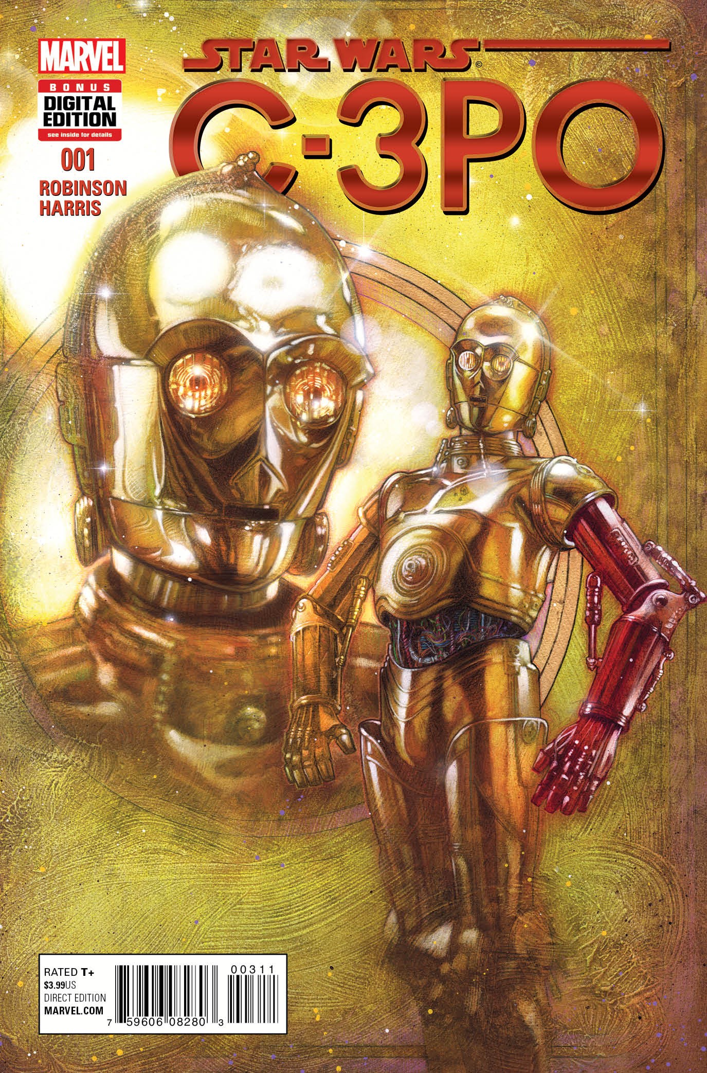 A capa da HQ que conta a história do braço vermelho de C-3PO (Foto:  )
