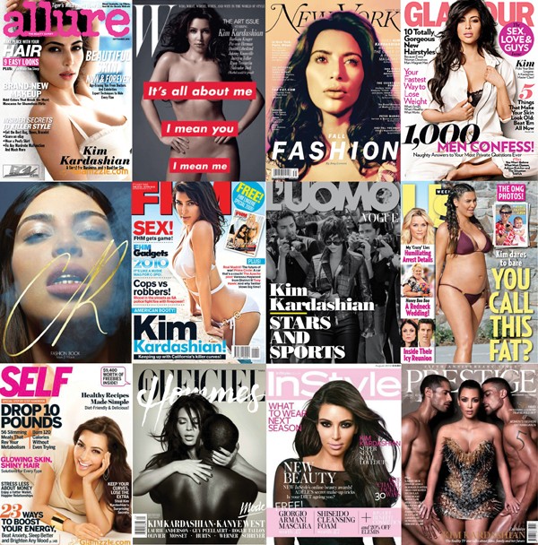 Capas com Kim Kardashian (Foto: reprodução)