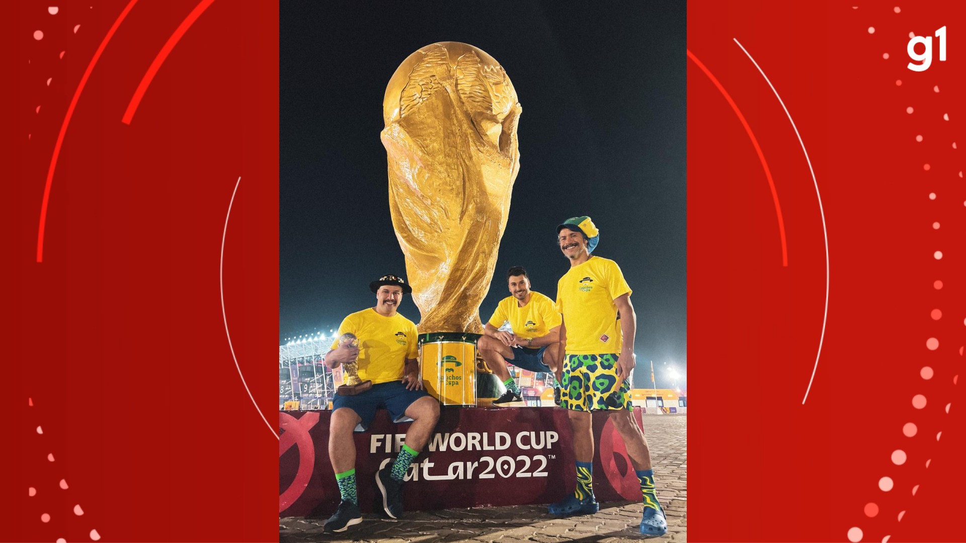 Filhos do Gaúcho da Copa chegam ao Catar para acompanhar torneio: 'legado'