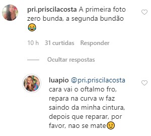 Luana Piovani rebate crítica (Foto: Reprodução / Instagram)