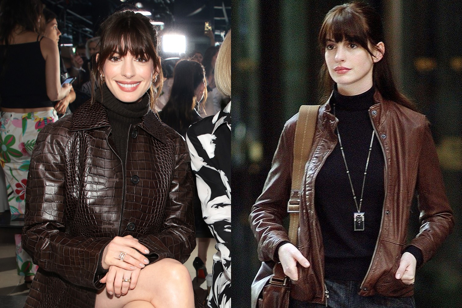 Anne Hathaway ou Andy Sachs? Atriz assiste ao desfile da Michael Kors  vestida igual a icônica personagem de 