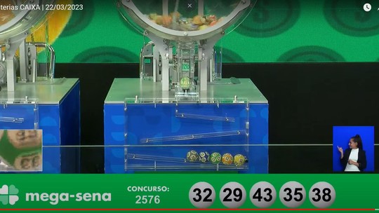 Ninguém acerta as seis dezenas da Mega-Sena 2576 e prêmio vai a R$ 63 milhões; veja números sorteados