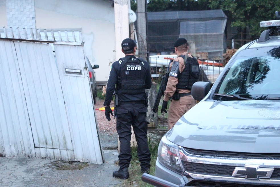 Operação mira investigados por tentativa de mega assalto em Guarapuava — Foto: Divulgação/Sesp-PR