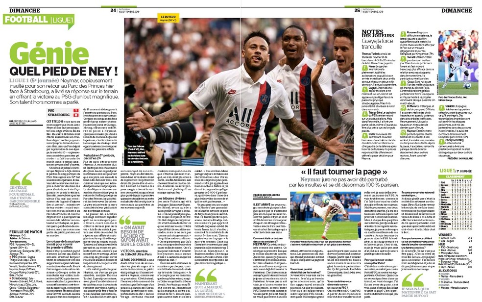 Neymar; PSG; Le Parisien — Foto: Reprodução/Le Parisien