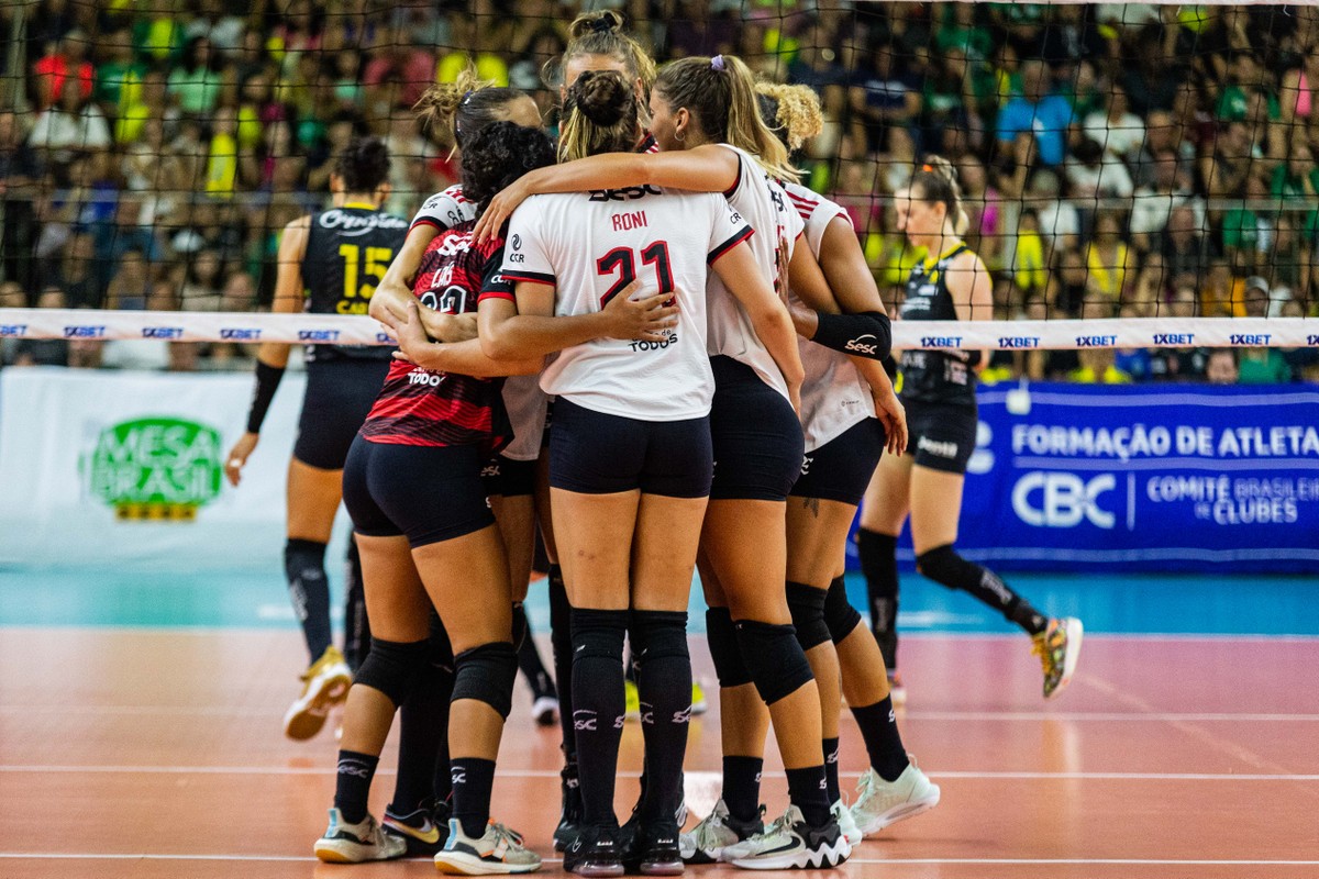 Sesc-Flamengo sets the pace, plays flawlessly and beats Praia Clube in the Superliga semi-finals |  volleyball
