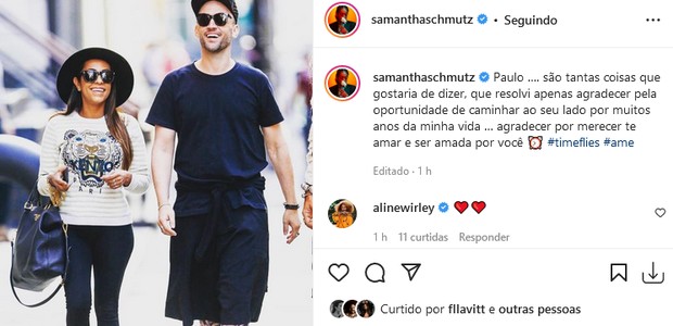 Samantha Schmutz pays tribute to Paulo Gustavo (Photo: Reproduction / Instagram)