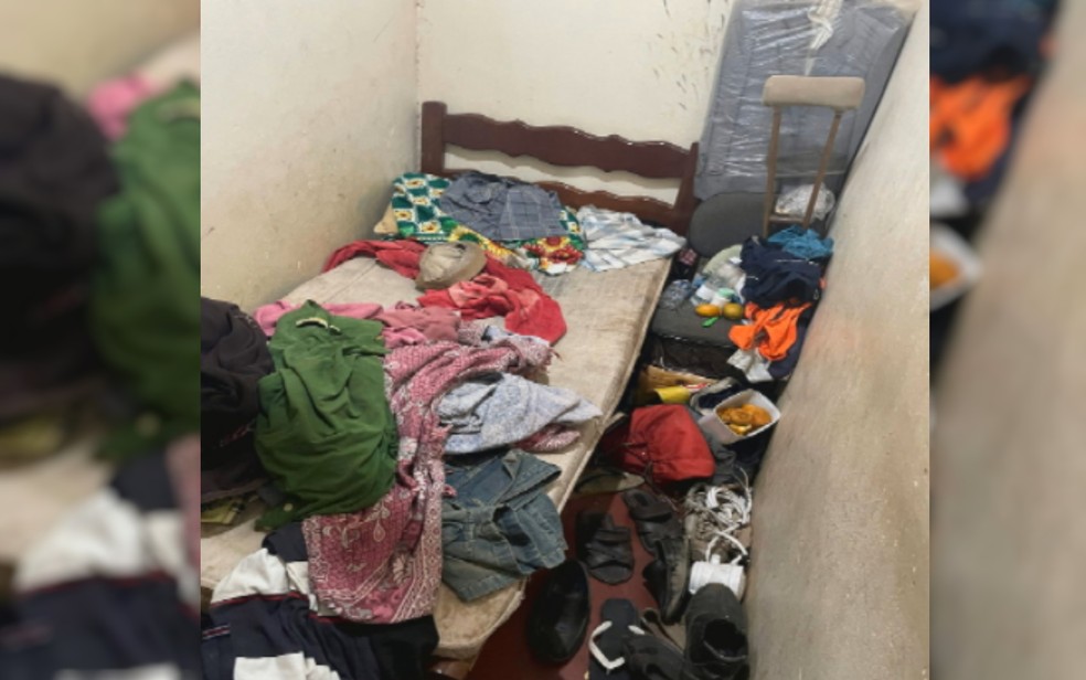 Polícia Civil resgata idosa de 89 anos trancada em quarto pelo filho em Anápolis, Goiás — Foto: Reprodução/Polícia Civil