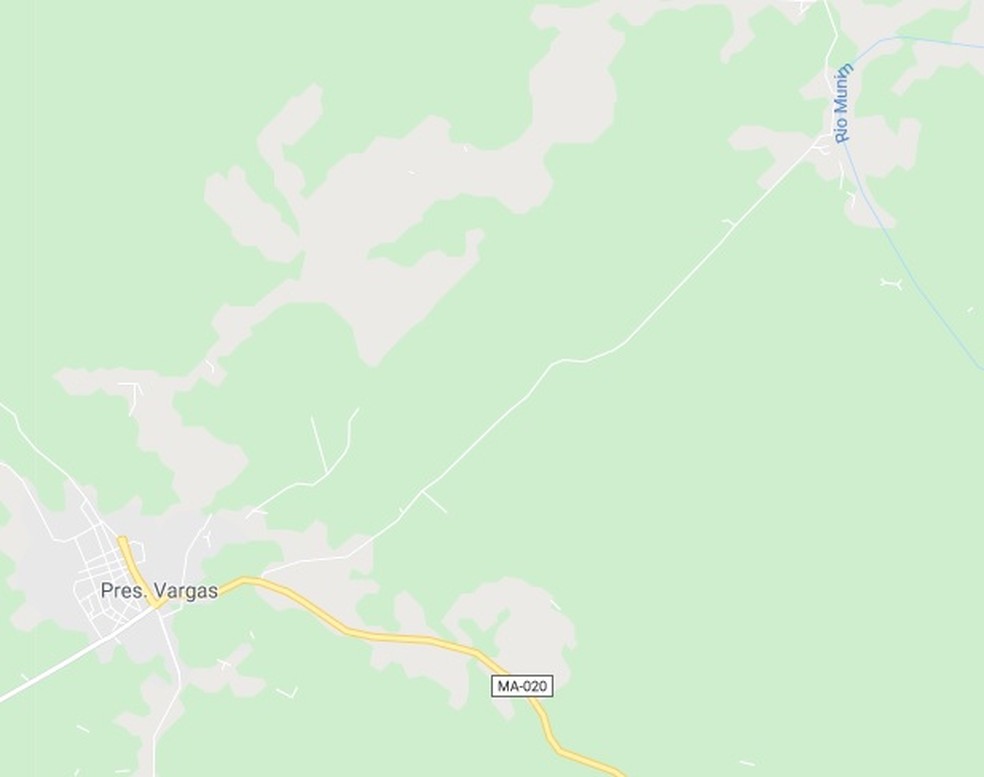 Rio Munim fica localizado nas proximidades do município de Presidente Vargas (MA). — Foto: Reprodução/Google Maps