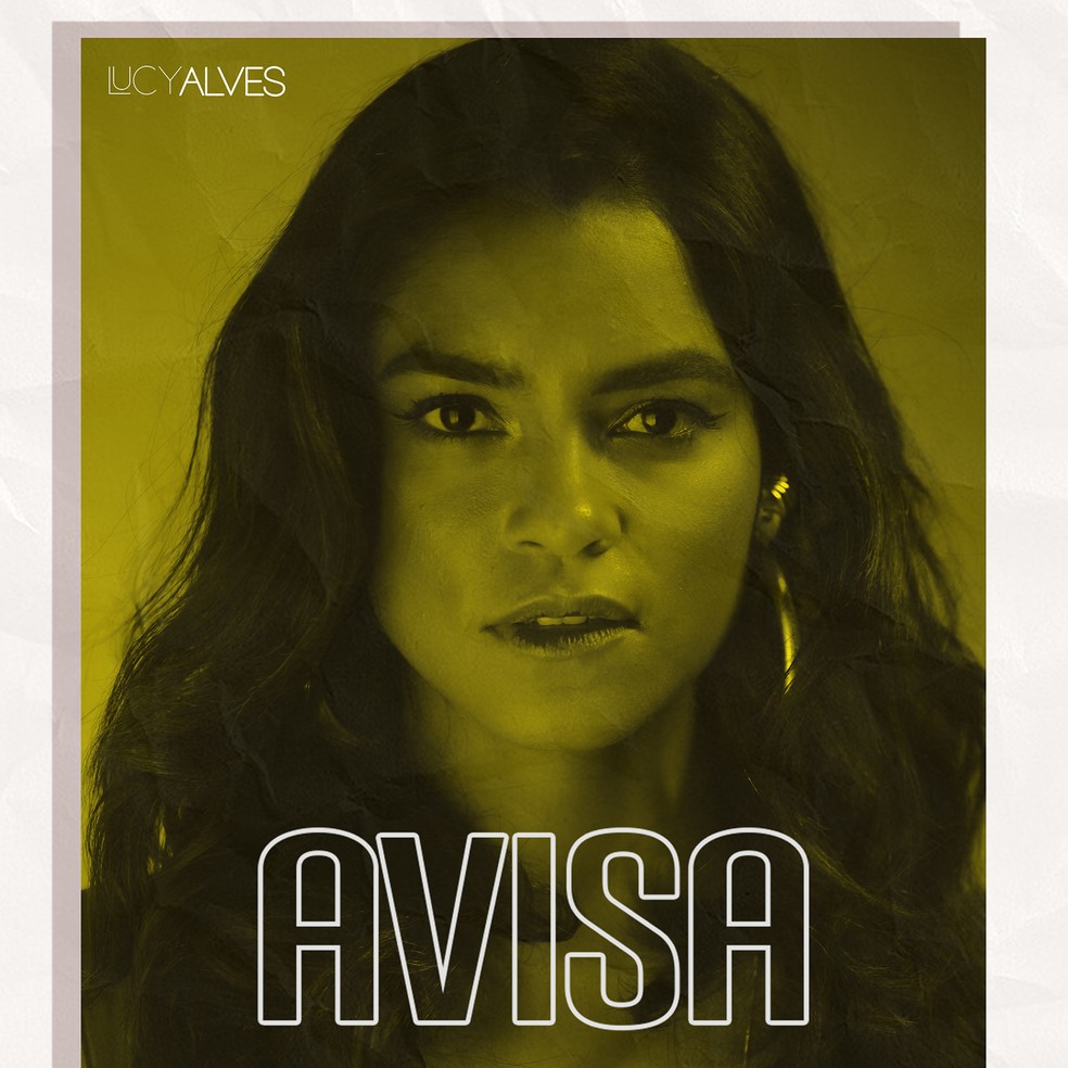 Capa do single 'Avisa', de Lucy Alves — Foto: André Hawk / Divulgação