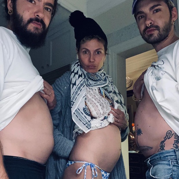 Tom Kaulitz, Heidi Klum e Bill Kaulitz  (Foto: Reprodução/Instagram)