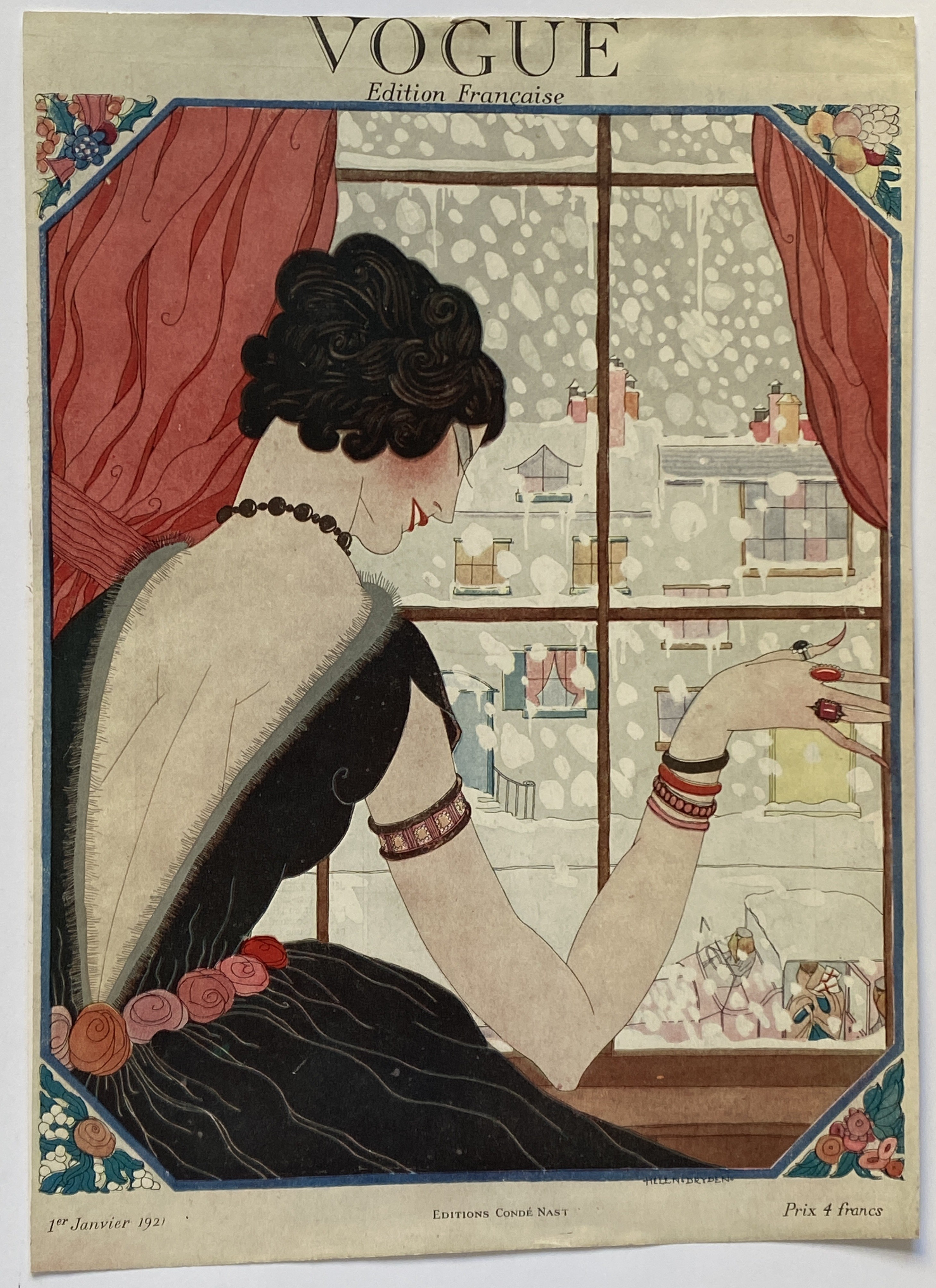 Capa Vogue. Ilustração de Helen Dryden, 1921.  (Foto: Divulgação)
