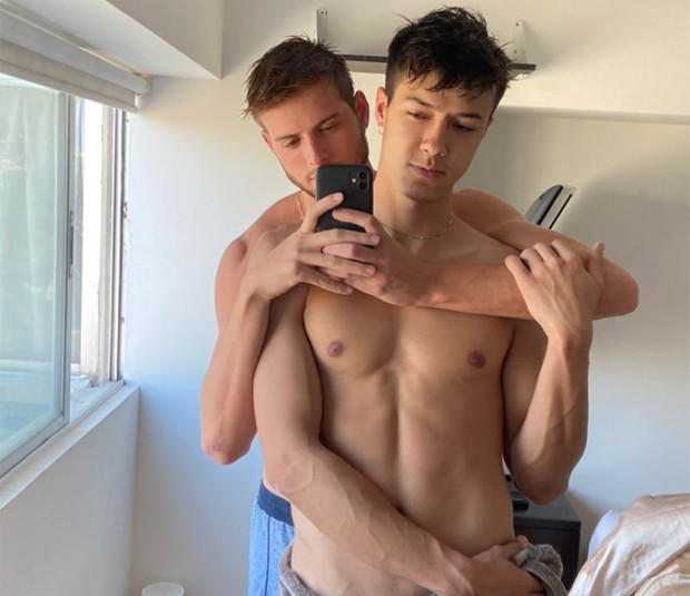 Daniel Lenhardt e o namorado, Marcus Lobos (Foto: Reprodução/Instagram)