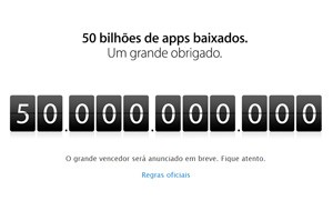 Marcador da empresa superou 50 bilhões de aplicativos baixados em todo o mundo (Foto: Reprodução)