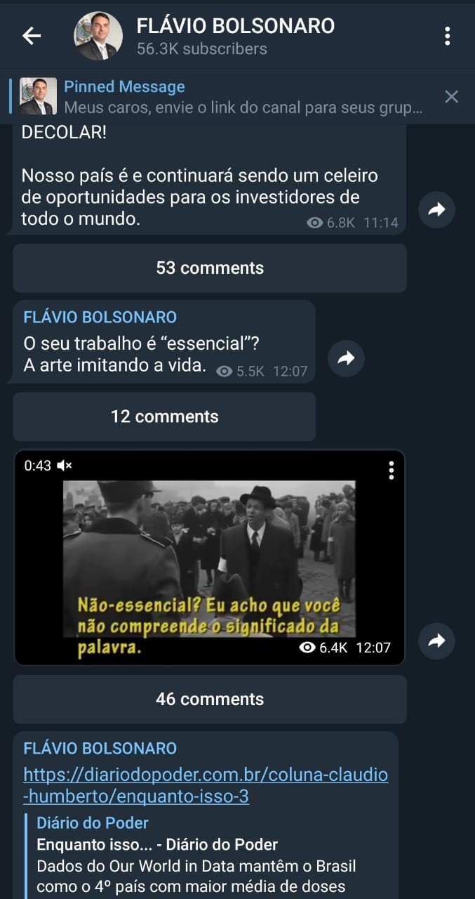 Vídeo Flávio Bolsonaro