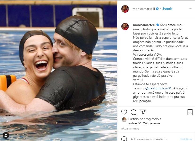 Mônica Martelli faz texto para Paulo Gustavo (Foto: Reprodução Instagram)