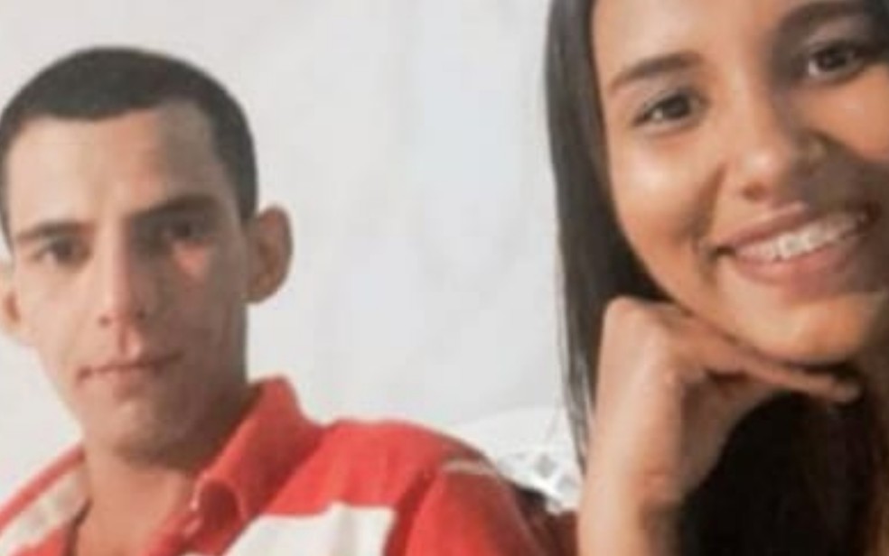 Lucas Rodrigues Liberato e Lara Gabrielly Xavier; homem é suspeito de matar mulher a tiros em frente a dezenas de pessoas em Mozarlândia Goiás — Foto: Reprodução/Facebook