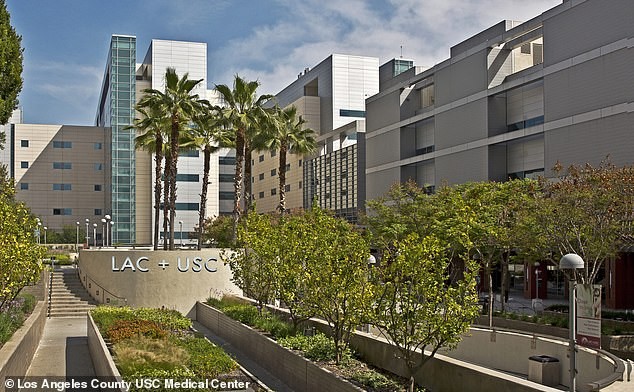 Fachada do LAC + USC Medical Center, em Los Angeles (EUA) (Foto: Reprodução/Daily Mail)