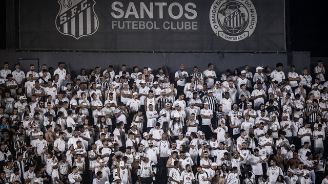 Torcida do Santos em jogo contra o Deportivo Táchira