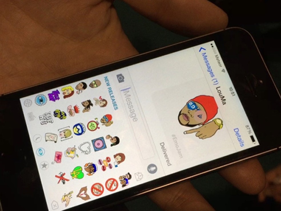 Emojam mostra emojis musicais no celular (Foto: Divulgação)