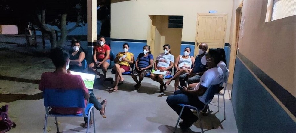 Agentes Comunitários de Saúde em treinamento na Unidade de Parauá — Foto: Projeto PSA/Divulgação