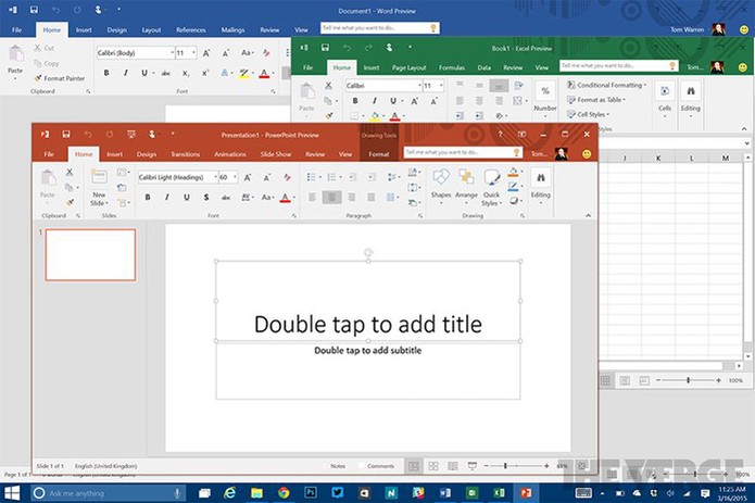 Office 2016 ter? temas coloridos para diferenciar Word, Excel e mais (Foto: Reprodu??o/Betaarchive)